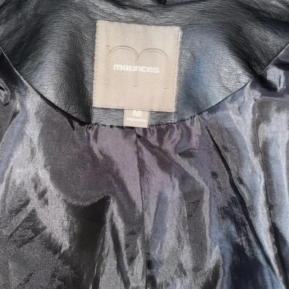 Maurices Black Vegan Leather Jacket - Picture 2 of 11